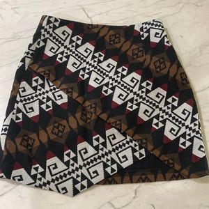 Zara NWT print mini skirt